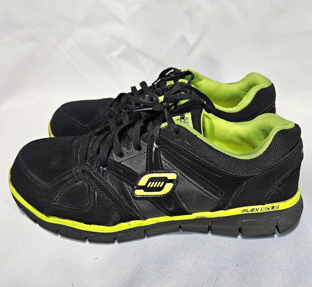 Skechers Work Synergy Ekron Men's 11.5 M Alloy Safety Toe Slip Resistant Shoes